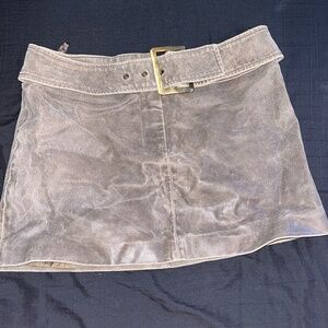 Brown Bershka leather skirt